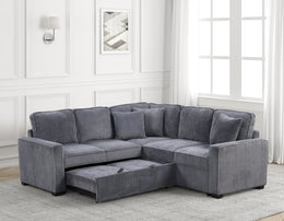 Ariel Sectional Pullout bed dub Charging ports – Includes Free TV or Area Rug