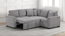 Ariel Sectional Pullout bed dub Charging ports – Includes Free TV or Area Rug