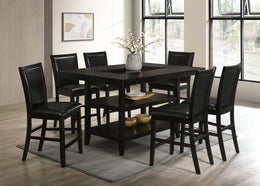CondorPU Black - Counter Height Table with 6 Chairs