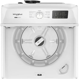 Package - Whirlpool - 4.3 Cu. Ft. High-Eficiency Top Load Washer with 2-in-1 Removable Agitator and Soft Close Glass Lid and 7.0 Cu. Ft. Gas Dryer with Adaptive Dry - Vented Matching - White