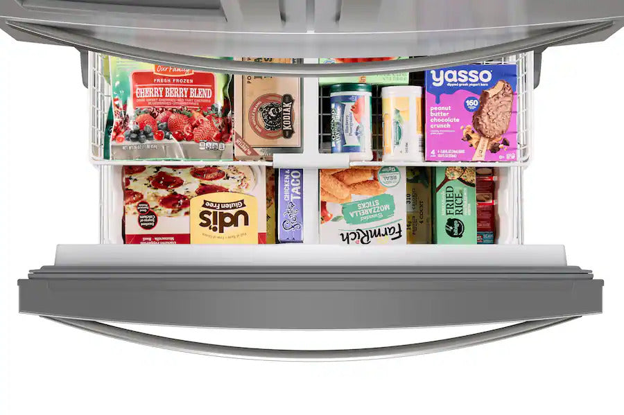 Whirlpool - 36 in. Wide 24.5 cu. ft. French Door Refrigerator with Two-Tier Freezer Storage - Black Stainless Steel