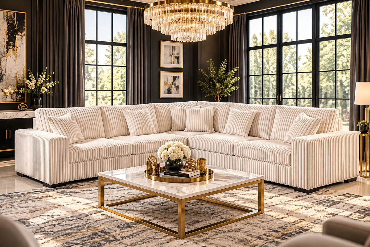 S861 Couduroy Sectional – Limited Time Offer