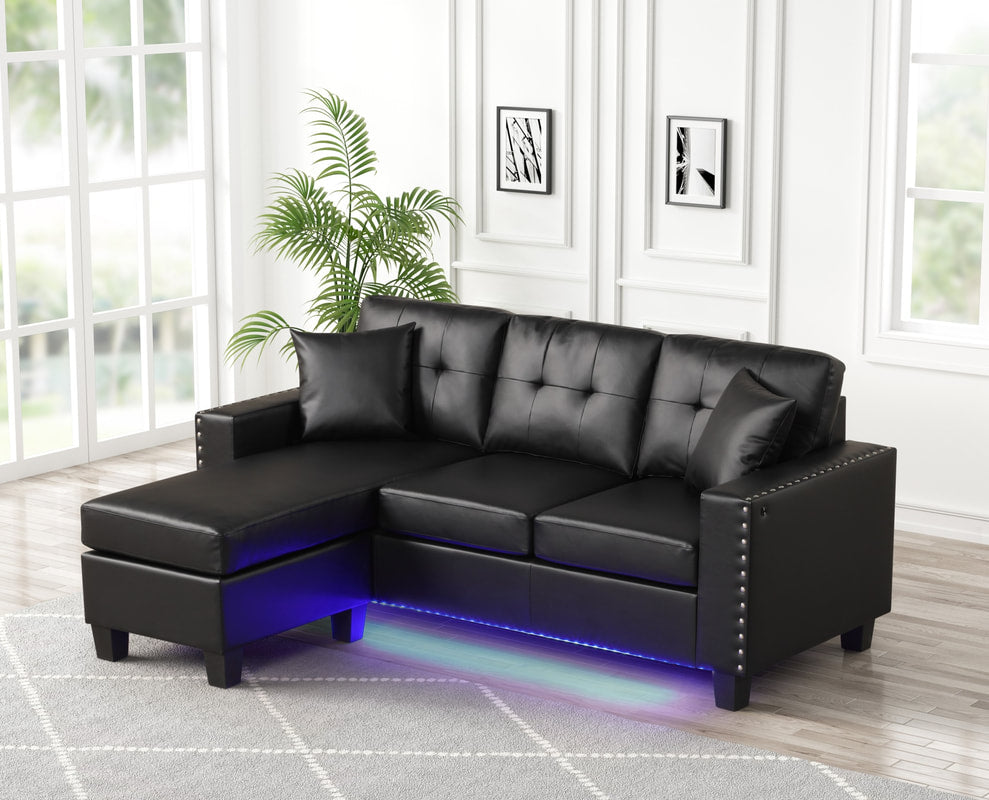 Messi 2-Piece Sectional – Includes Free TV or Area Rug