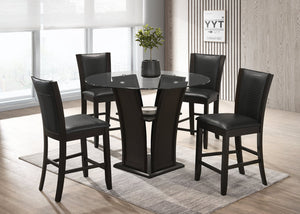 Orlando-Black Pub Table with 4 Chairs