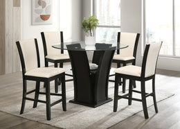 Orlando-White Pub Table with 4 Chairs