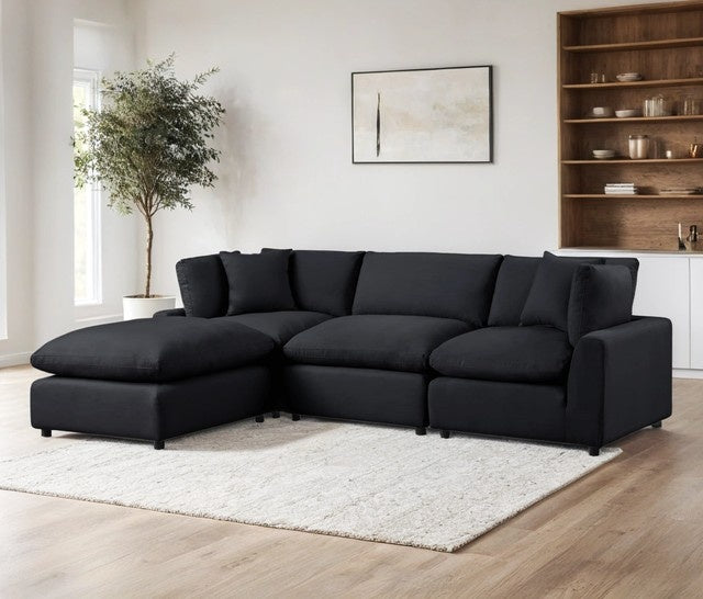 SKY Black Linen Modular Sectional