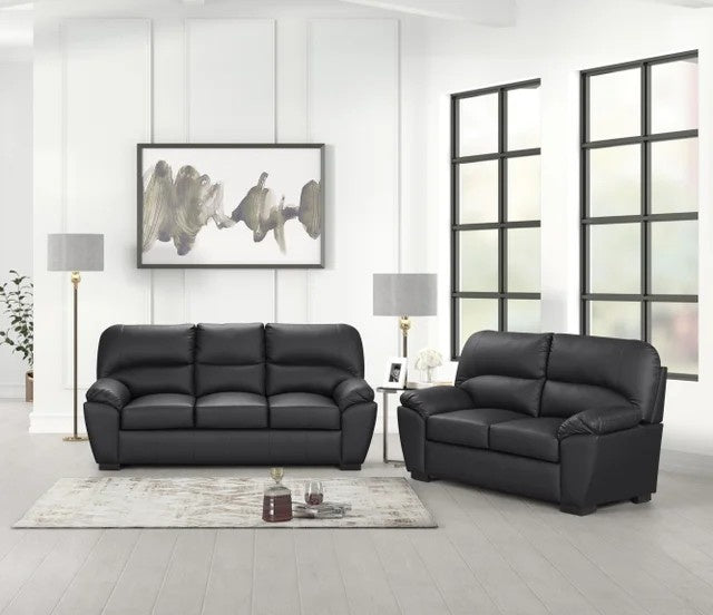Tiffany Black - 2PC or 3PC Living Room Set