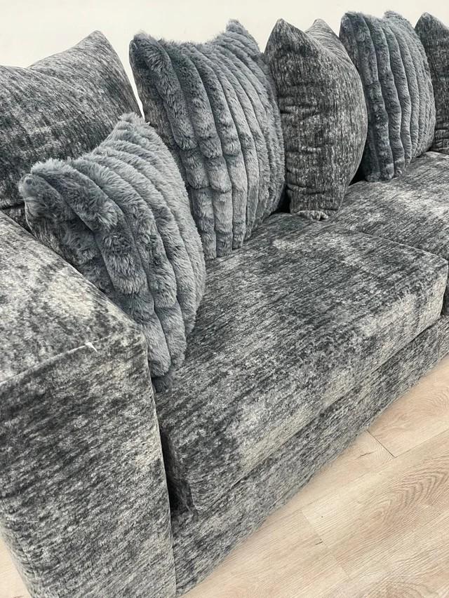 410-2PC Charcoal/Gray - Sofa and Loveseat Set