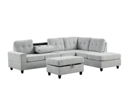 40Heights Reversible Sectional with Ottoman Set