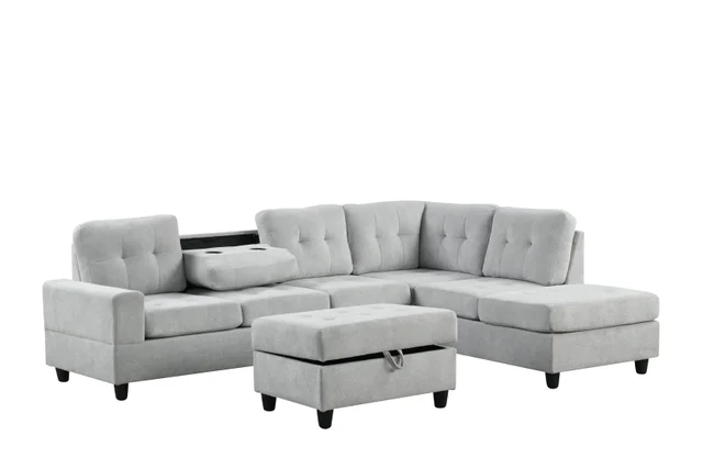 40Heights Reversible Sectional with Ottoman Set