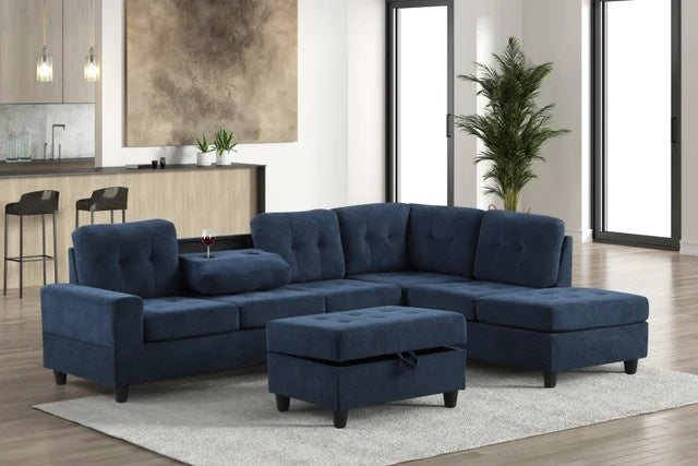 40Heights Reversible Sectional with Ottoman Set