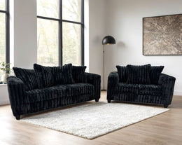 510-2PC Black - Sofa & Loveseat Set