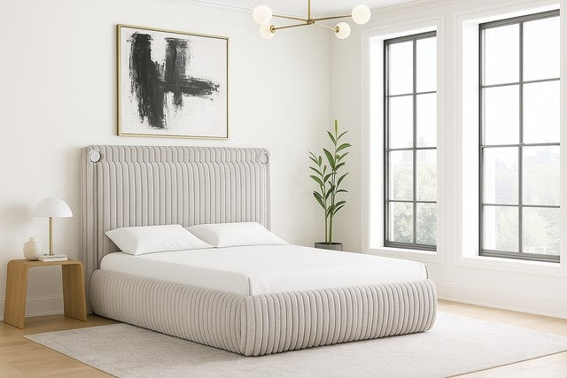 Diana Gray Platform Bed - Queen, King
