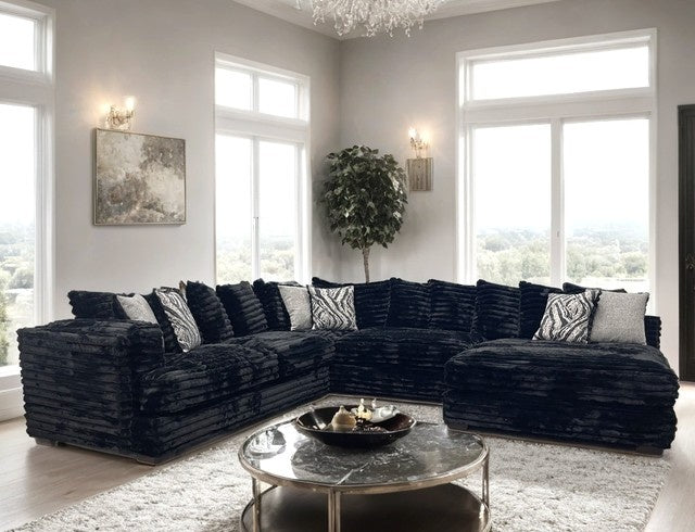 880 Black - Oversized Sectional