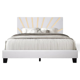 Nico White Platform - Queen, King Bed