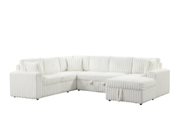 Forever Beige Sectional With Pull-Out Bed