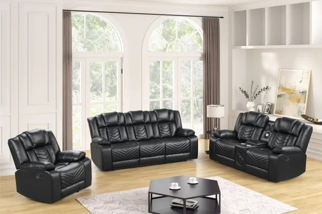 Ace Black - 3PC Reclining Set