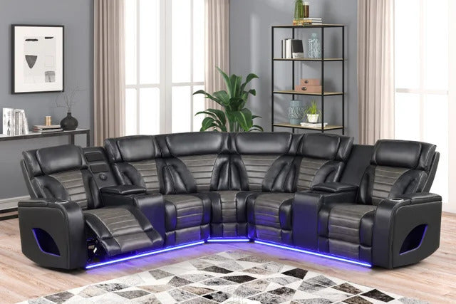 IBIZA POWER/POWER Black Reclining Sectional **NEW ARRIVAL**