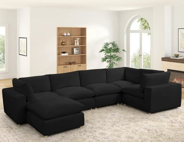 XLCLOUD BLACK2 Sectional + Ottoman Set **NEW ARRIVAL**