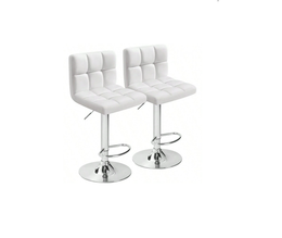 8100 White - Adjustable Barstool