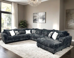 9900 Charcoal - 4PC Oversized Sectional