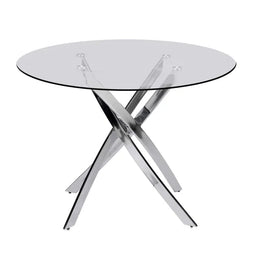 D106 Glass Table with 4 Chairs - NEW ARRIVAL