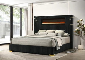 Romance2 Black Platform Bed - Queen, King **NEW ARRIVAL**